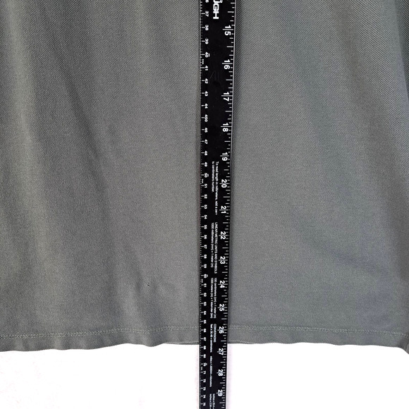 All Saints Form Short Sleeve Polo Shirt Mens Size Large Gray Ramskull Logo - Picture 4 of 8